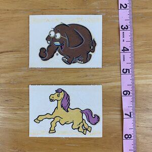 Vintage 1977 Kellogg's Punch Out Animals Cereal Premium Elephant Horse